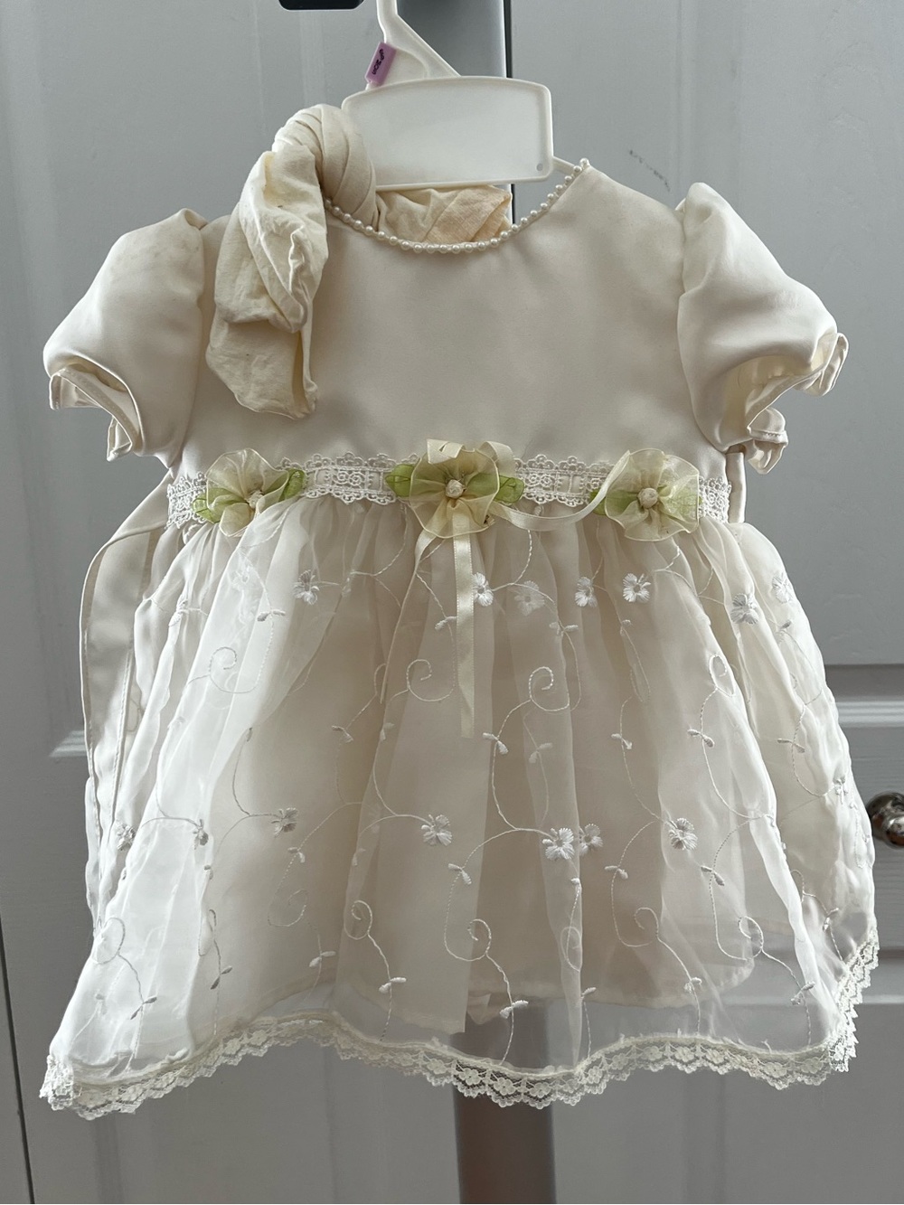 6-9 month baby formal white dress